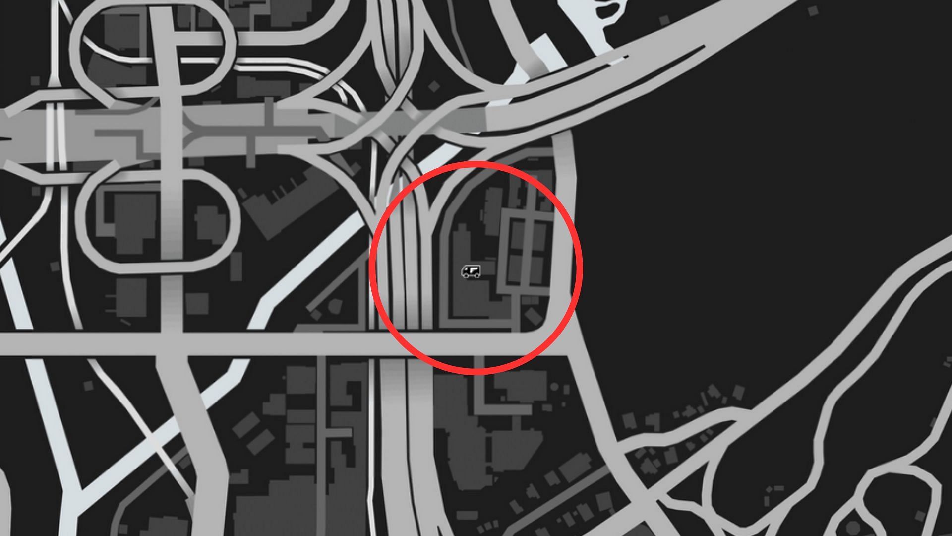 The exact coordinates of the GTA Online Gun Van Location Today (Image via Rockstar Games)